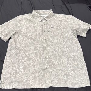 Men's COLUMBIA Gray Floral Shirt